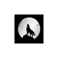 illustration silhouette of a wolf vector