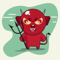 Devil character design vector illustration