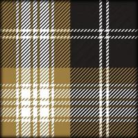 Seamless  plaid pattern vector. Herringbone tartan check plaid for poncho, blanket, or other  fabric designs. Brown and white plaid pattern vector