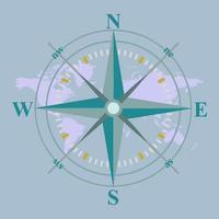 compass design vector illustration with map