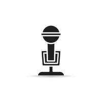 microphone on stand icon vector