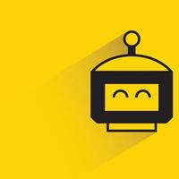 cute robot head icon vector