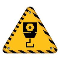 crane hook triangle signage vector