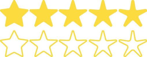 Rating star signs collection. Stars collection vector icons. Different stars set