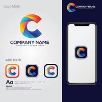 logotipo c, logotipo de letra c, logotipo de letra, logotipo moderno vector