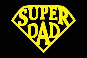 Super dad typography t shirt design. vector