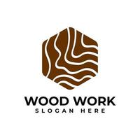 Wood work vector logo design