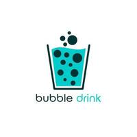 Buuble drink logo design vector