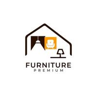 Furniture logo design vector