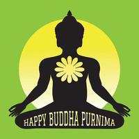 Happy Buddha Purnima Vector Illustration