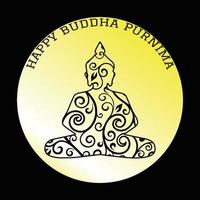 Happy Buddha Purnima Vector Illustration