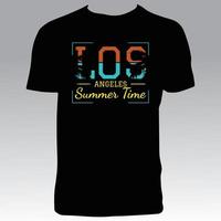 Los Angeles Summer Time T Shirt Design vector