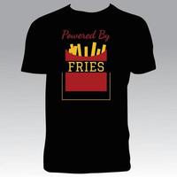 diseño de camiseta de papas fritas vector