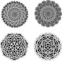 Decorative mandala set vintage floral style ornaments vector