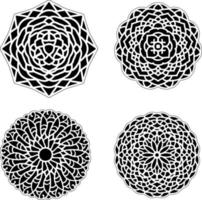 Decorative mandala set vintage floral style ornaments vector