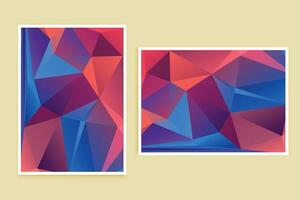 Low Poly Background Poster Banner Design vector