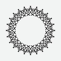 Circle greek frame. Round meander border. Decoration element pattern. Vector illustration isolated on white background