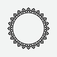 Circle greek frame. Round meander border. Decoration element pattern. Vector illustration isolated on white background