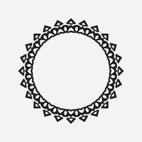 Circle greek frame. Round meander border. Decoration element pattern. Vector illustration isolated on white background