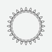 Circle greek frame. Round meander border. Decoration element pattern. Vector illustration isolated on white background