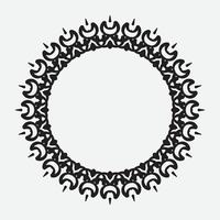 Circle greek frame. Round meander border. Decoration element pattern. Vector illustration isolated on white background