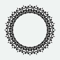 Circle greek frame. Round meander border. Decoration element pattern. Vector illustration isolated on white background