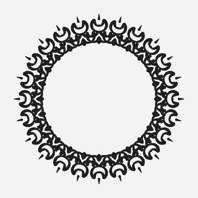 Circle greek frame. Round meander border. Decoration element pattern. Vector illustration isolated on white background