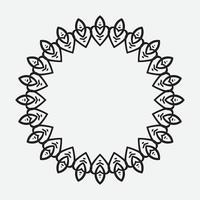 marco griego circular. borde de meandro redondo. patrón de elemento de decoración. ilustración vectorial aislado sobre fondo blanco vector