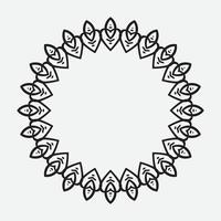 Circle greek frame. Round meander border. Decoration element pattern. Vector illustration isolated on white background