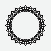 Circle greek frame. Round meander border. Decoration element pattern. Vector illustration isolated on white background
