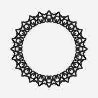 Circle greek frame. Round meander border. Decoration element pattern. Vector illustration isolated on white background