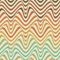 abstract wavy line art background retro color vector
