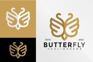 Butterfly Wing Logo Design Vector illustration template