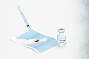 New Hampshire Vaccination, Injection with COVID-19 vaccine in Map of New Hampshire. vector