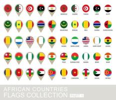 colección de banderas de países africanos, parte 1 vector