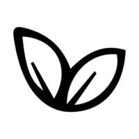 Simple leaf illustration isolated on white background. Hand drawn vector clipart. Botanical doodle for print, web, design, decor, logo.