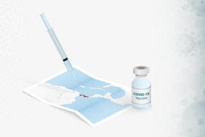 Panama Vaccination, Injection with COVID-19 vaccine in Map of Panama. vector