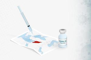 Syria Vaccination, Injection with COVID-19 vaccine in Map of Syria. vector