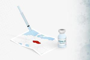 Czech Republic Vaccination, Injection with COVID-19 vaccine in Map of Czech Republic. vector
