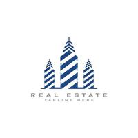 real estate building logo design for construction company vector