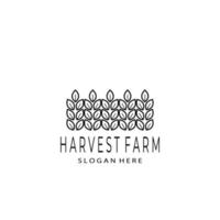 harvest farm logo vector illustration design, line art, linear