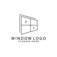 window logo icon design, line art, linear, vector, illustration vector