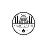 vintage cabins logo vector illustration design graphic