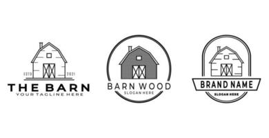 Set of barn warehouse logo vector illustration design graphic