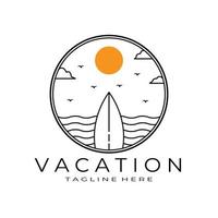 gráfico de diseño de ilustración de vector de logotipo de vacaciones