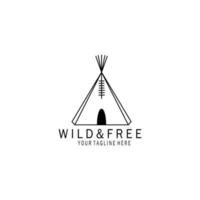 teepees logo vector illustration design graphic