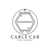 cable car or gondola logo design vector illustration