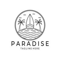 paraíso logo vector ilustración diseño gráfico