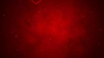 Red love effect particle background video