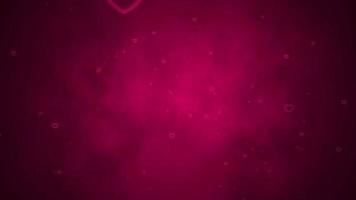 Pink love effect particle background video